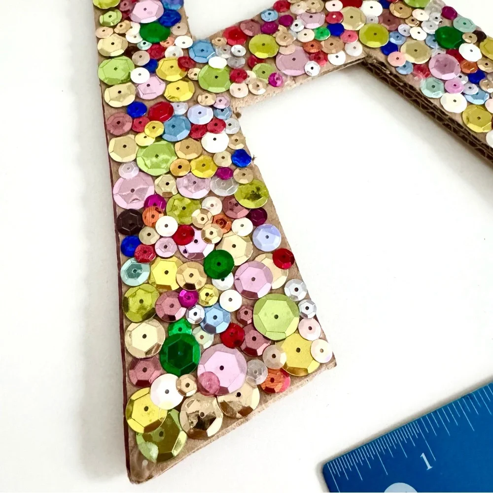 🎀 5/$25 Multicolor Sequin Letter 'A' Wall Art